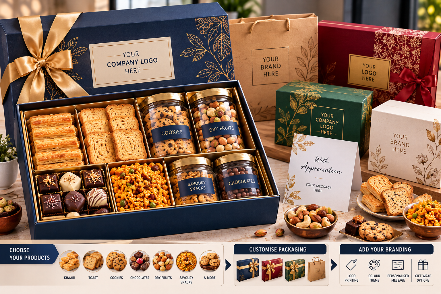 You are currently viewing Customised Corporate Gift Hamper – RAASS Foods, Ahmedabad